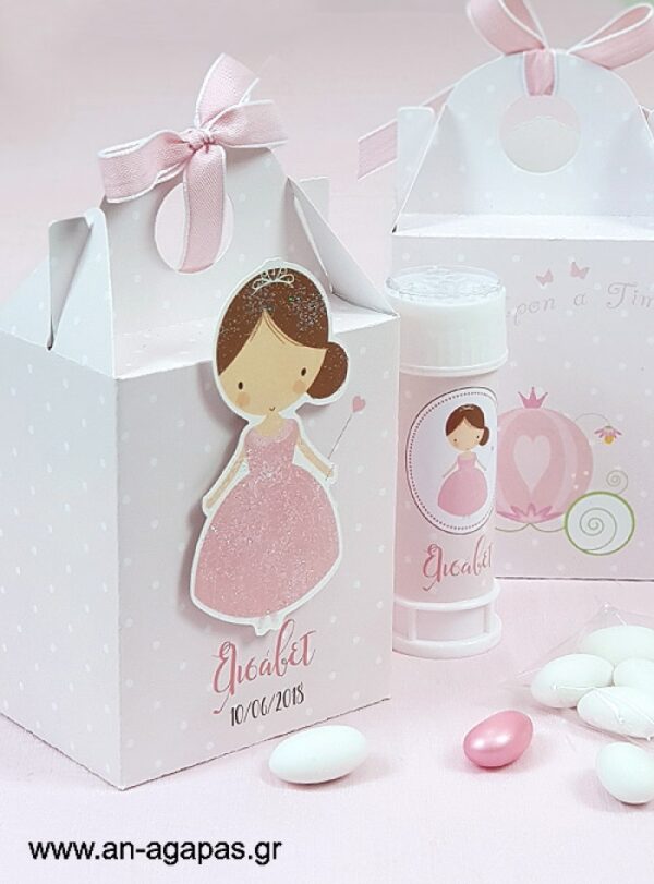 Μπομπονιέρα  3D  Βαλιτσάκι  Princess  in  Pink