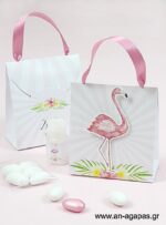 3D-Τσαντάκι-Tropical-Famingo-1-2.jpg Μπομπονιέρα 3D Τσαντάκι Tropical Famingo