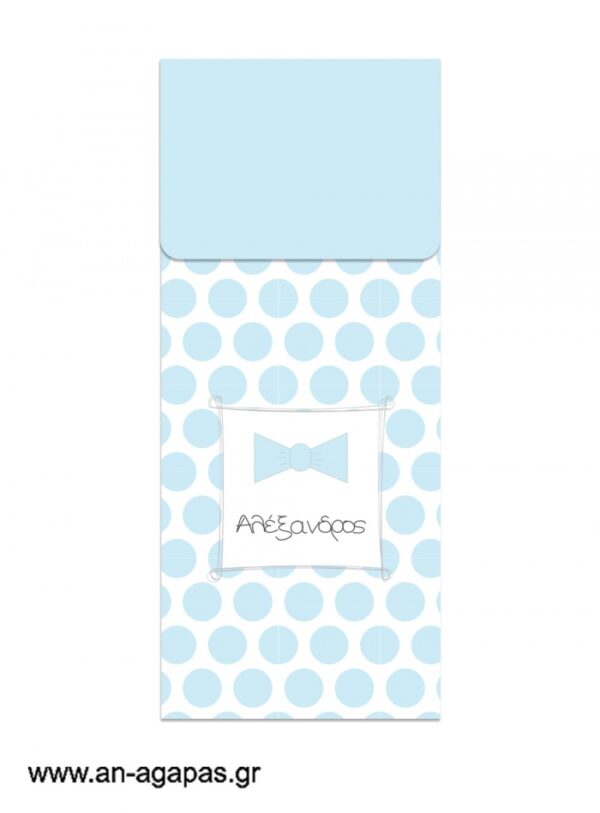 Μπομπονιέρα  Bubbles  Blue  Bowtie