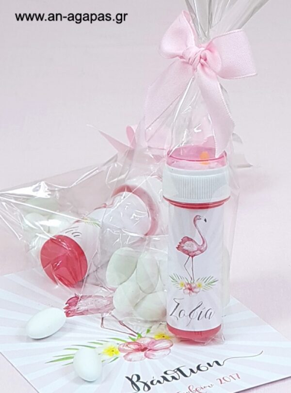 Μπομπονιέρα  Bubbles  Tropical  Flamingo