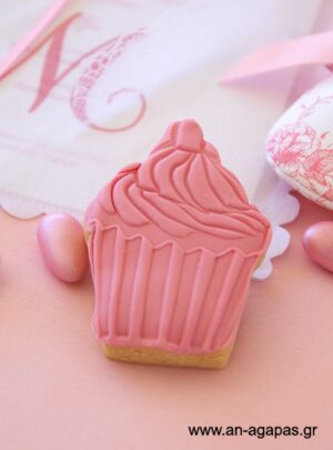 Μπισκότο  Cupcake  ροζ 