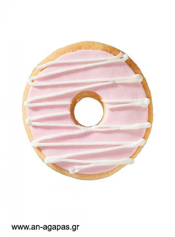 Μπισκότο Donut Ροζ-Λευκό