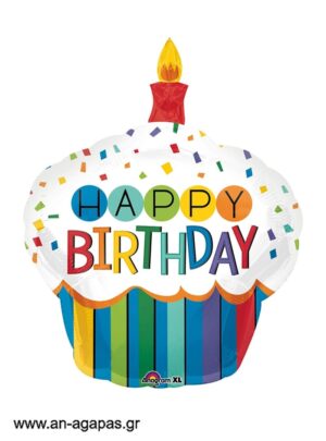 Μπαόνι Foil Cupcake Happy Birthday