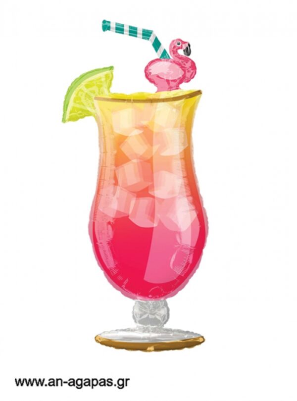 Μπαλόνι Foil "Let's Flamingle Tropical Drink"