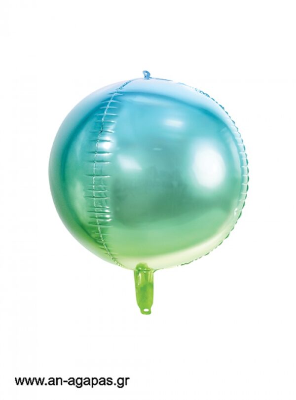 Μπαλόνι Foil Ombre Σφαίρα Μπλε-Πράσινο
