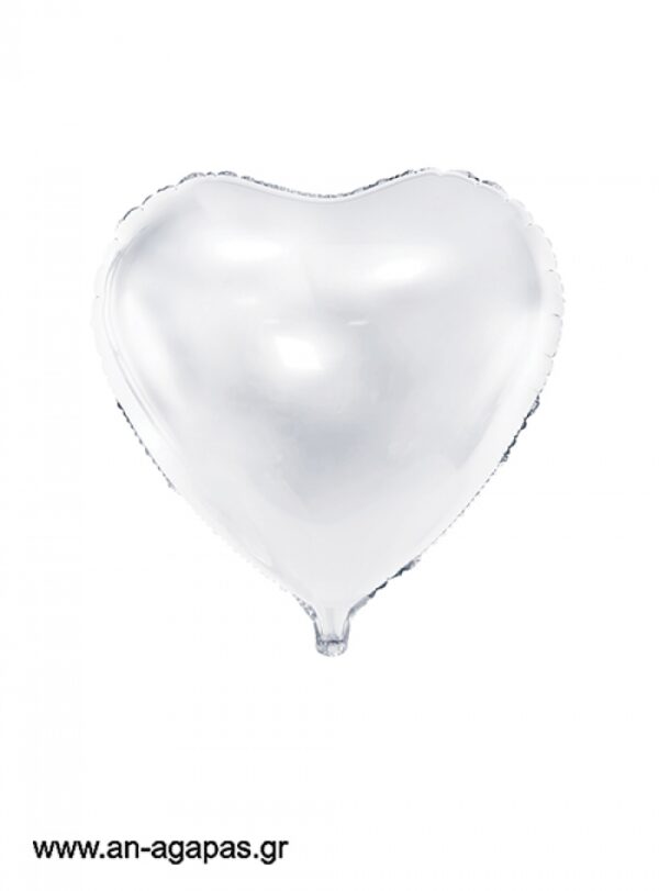 Μπαλόνι Foil Καρδιά Λευκή