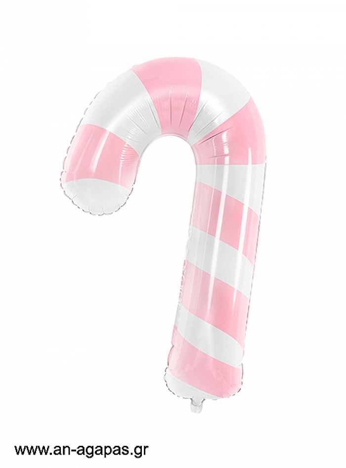 Μπαλόνι Foil ζαχαρωτό ροζ λευκό
