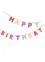 Γιρλάντα Happy Birthday Ροζ