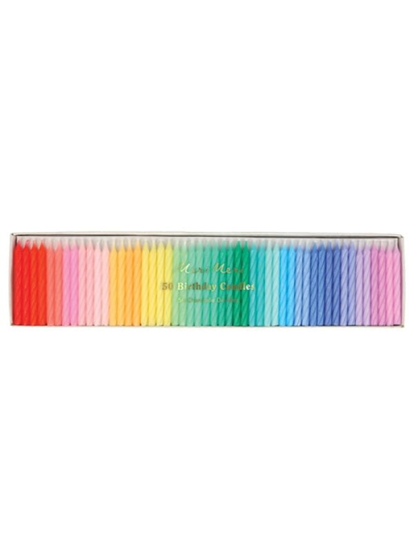 Κεριά Rainbow Twisted Mini (50τμχ)