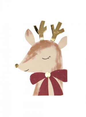 Χαρτοπετσέτα Reindeer With Bow, 16τμχ