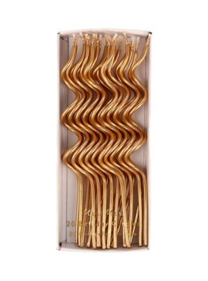 Κεράκια Swirly Χρυσά