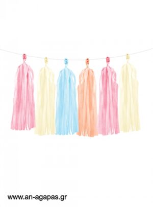 Γιρλάντα Tassel Mix Pastel