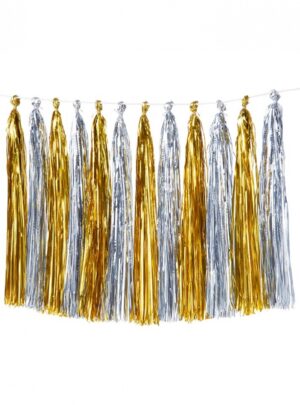 Γιρλάντα  Tassel  Χρυσή  και  Ασημένια   