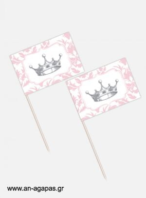 ΑΝ  ΑΓΑΠΑΣ  –  Toothpick  flags  Little  Princess 