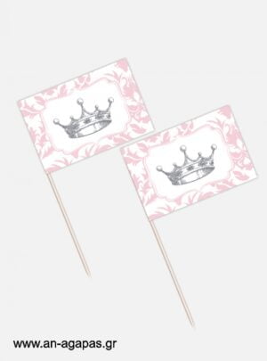 ΑΝ  ΑΓΑΠΑΣ  –  Toothpick  flags  Little  Princess