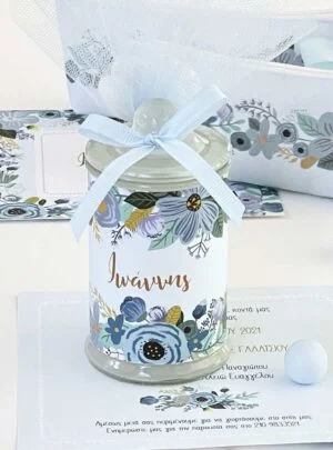 Μπομπονιέρα Αρωματικό Κερί Blue Modern Blossom