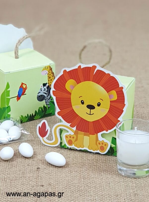 Βάπτισης-3D-Κουτί-Jungle-Aminals-1-4.jpg Μπομπονιέρα  Βάπτισης  3D  Κουτί  Jungle  Aminals