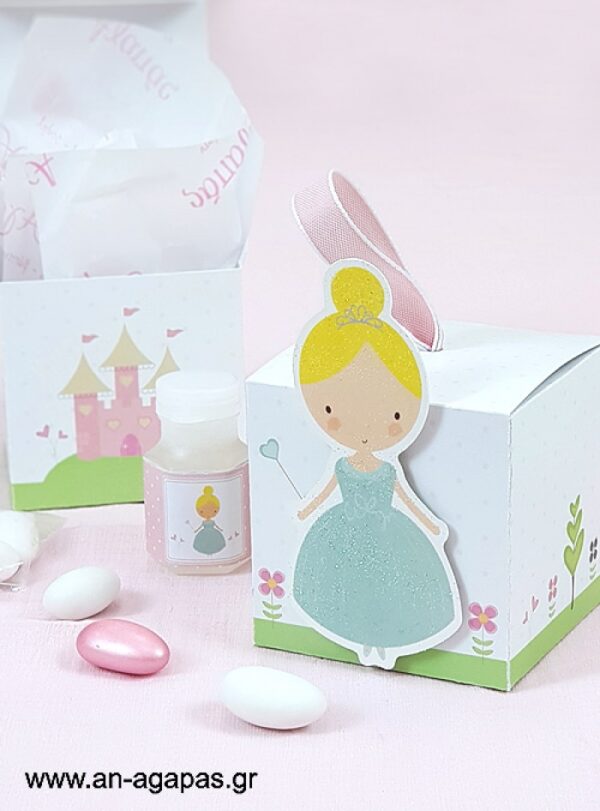 Μπομπονιέρα  Βάπτισης  3D  Κουτί  Sweet  Princess