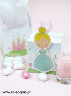 Μπομπονιέρα  Βάπτισης  3D  Κουτί  Sweet  Princess