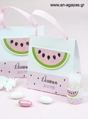 Μπομπονιέρα  Βάπτισης  3D  Τσαντάκι  Watermelon
