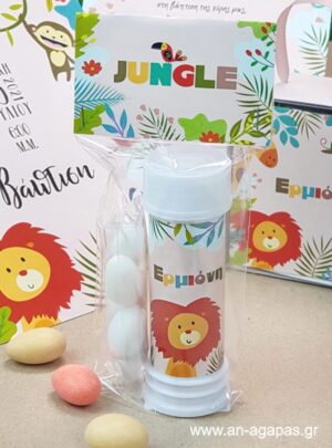 Μπομπονιέρα Βάπτισης Bubbles Girl Jungle Fiesta