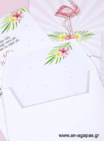 Βάπτισης-Tropical-Flamingo-3D-1-2.jpg Προσκλητήριο Βάπτισης Tropical Flamingo 3D