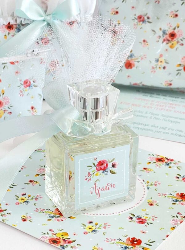 Μπομπονιέρα Βάπτισης Άρωμα Mint Vintage Roses