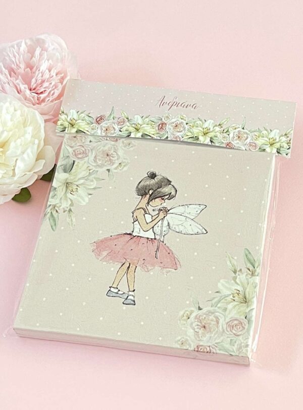 Μπομπονιέρα Βάπτισης Καδράκι Καμβάς Ballet Fairy