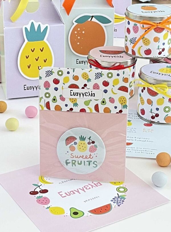 Μπομπονιέρα Βάπτισης Κονκάρδα Fruits