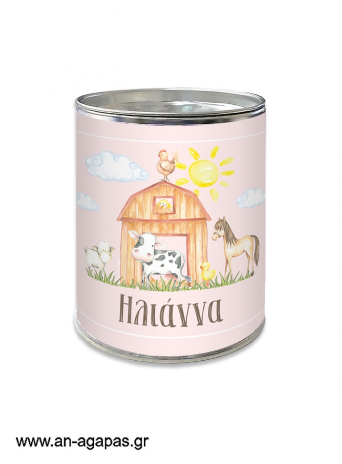 Μπομπονιέρα Βάπτισης Κουμπαράς Girl in the Farm