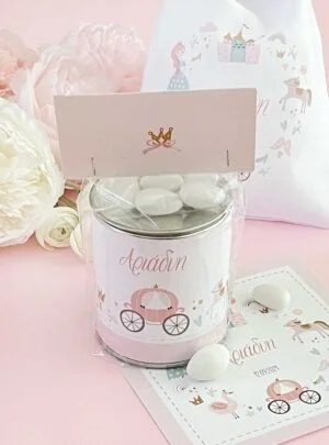 Μπομπονιέρα Βάπτισης Κουμπαράς Hello Princess