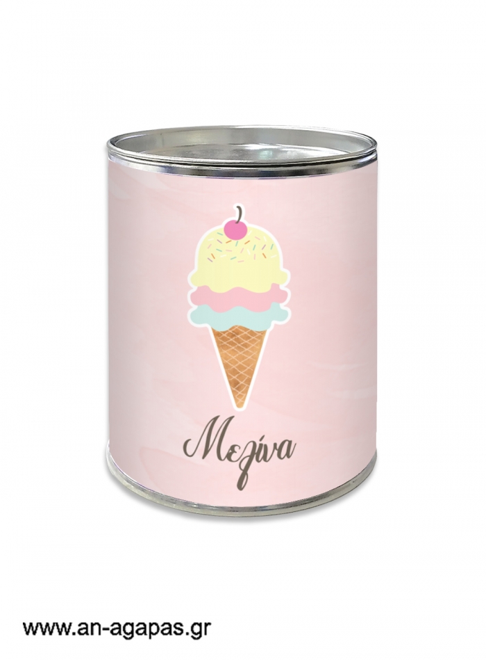 Μπομπονιέρα  Βάπτισης  Κουμπαράς  Ice-Cream