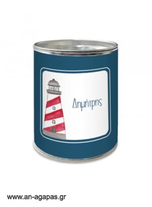 Μπομπονιέρα  Βάπτισης  Κουμπαράς  Lighthouse  Red
