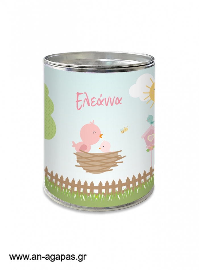 Μπομπονιέρα Βάπτισης Κουμπαράς Lovely Birds