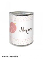 Μπομπονιέρα  Βάπτισης  Κουμπαράς  Pink  Bird