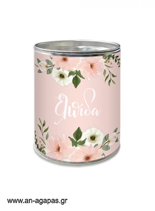 Μπομπονιέρα Βάπτισης Κουμπαράς Pink Blush