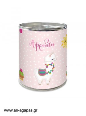 Μπομπονιέρα  Βάπτισης  Κουμπαράς  Pink  Llama