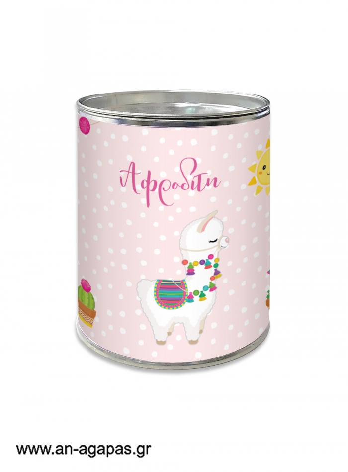 Μπομπονιέρα  Βάπτισης  Κουμπαράς  Pink  Llama