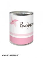 Βάπτισης-Κουμπαράς-Pinwheel-Pink-1-3.jpg Μπομπονιέρα Βάπτισης Κουμπαράς Pinwheel Pink