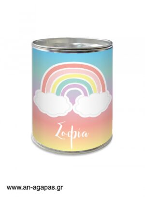 Μπομπονιέρα Βάπτισης Κουμπαράς Rainbow