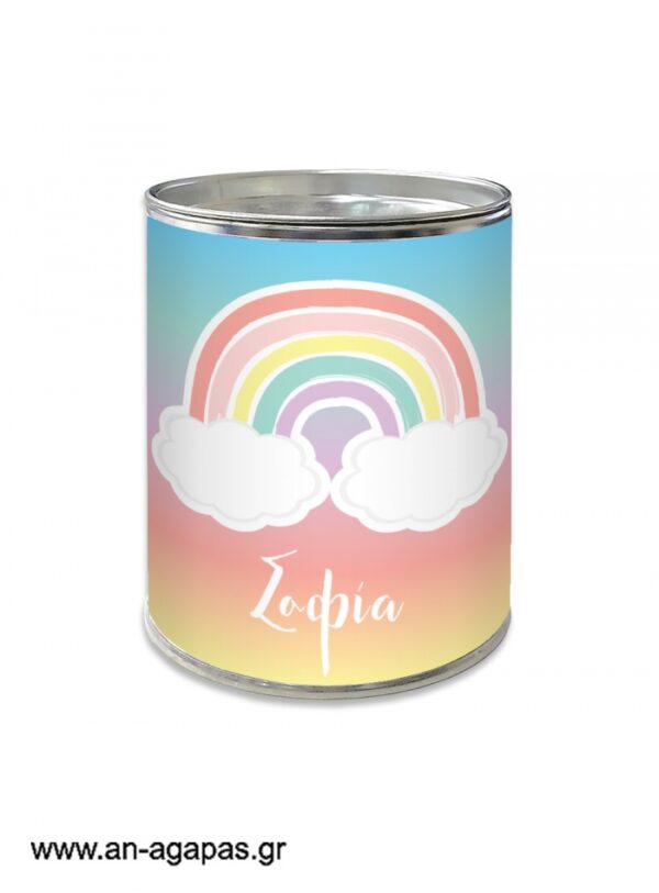 Μπομπονιέρα Βάπτισης Κουμπαράς Rainbow