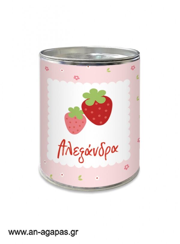 Μπομπονιέρα Βάπτισης Κουμπαράς Strawberry
