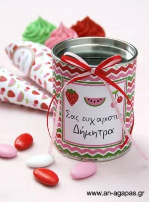 Μπομπονιέρα  Βάπτισης  Κουμπαράς  Summer  Fruit 