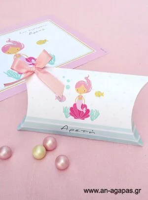 Μπομπονιέρα  Βάπτισης  Κουτάκι  Cute  Mermaid 