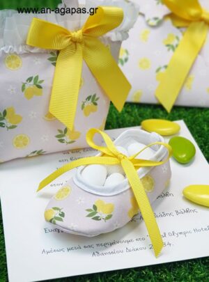 Μπομπονιέρα Βάπτισης Μπαρετάκι Lemon Baby Girl