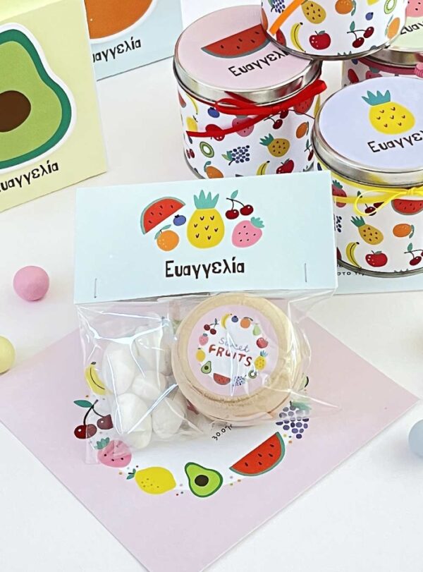 Μπομπονιέρα Βάπτισης Ξύλινο Γιο Γιο Fruits