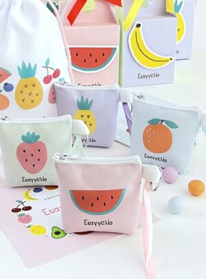 Μπομπονιέρα Βάπτισης Πορτοφολάκι Fruits 