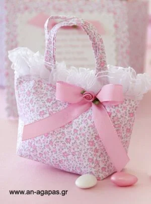 Μπομπονιέρα  Βάπτισης  Τσαντάκι 