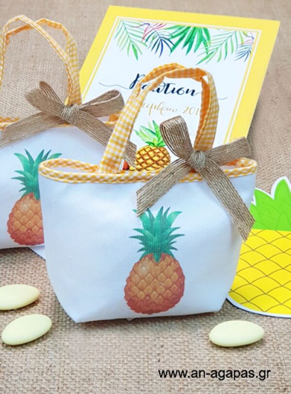 Μπομπονιέρα  Βάπτισης  Τσαντάκι  Tropical  Fruit