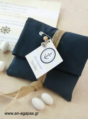  "Μπομπονιέρα  Βάπτισης  Φάκελος  Λινός  Άγκυρα  " 